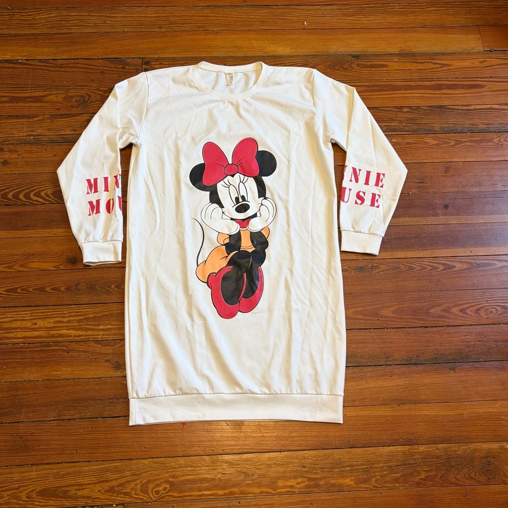 Disney Minnie Mouse Cream Shirt Sz XL